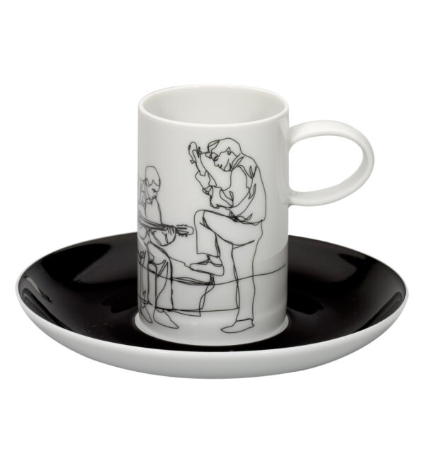 Set 4 Coffee Cups & Saucers