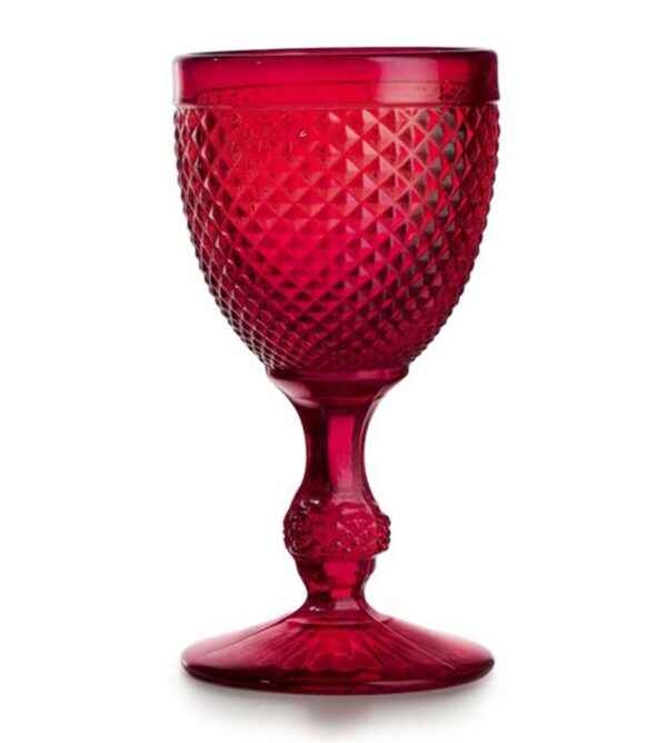 Set with 4 Water Goblets Red