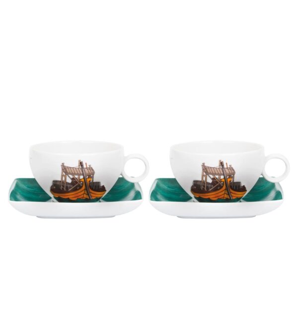 Set 2 Tea Cups & Saucers