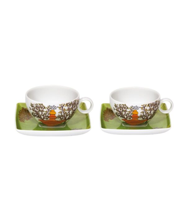 Set 2 Tea Cups & Saucers