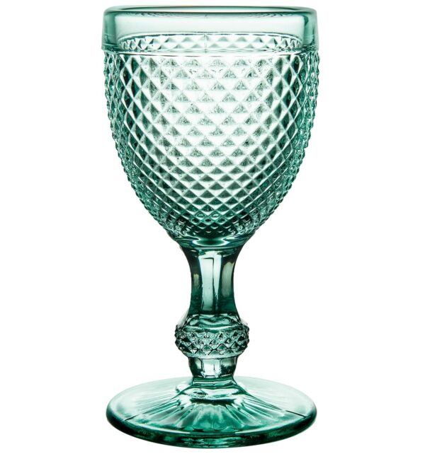 Set with 4 Red Wine Goblets Mint Green