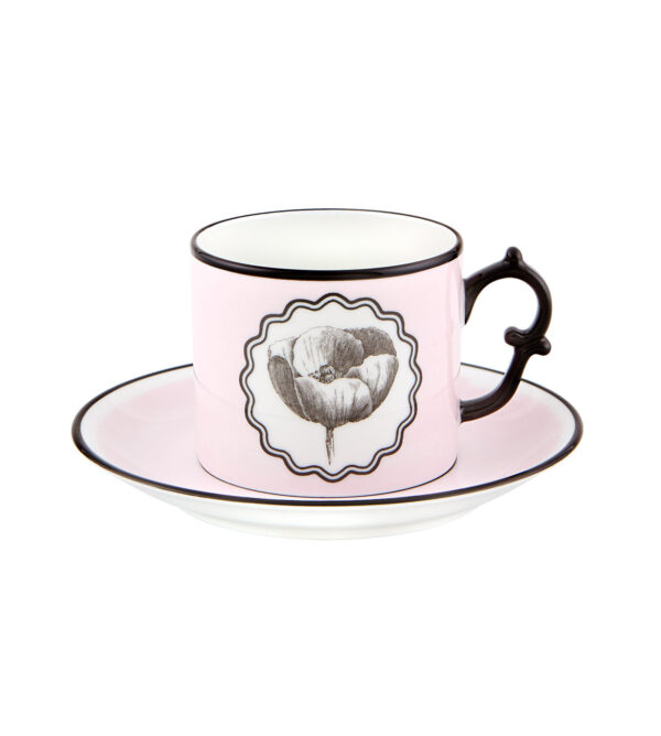 Tea cup and saucer Pink