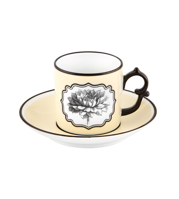Coffee cup and saucer Yellow