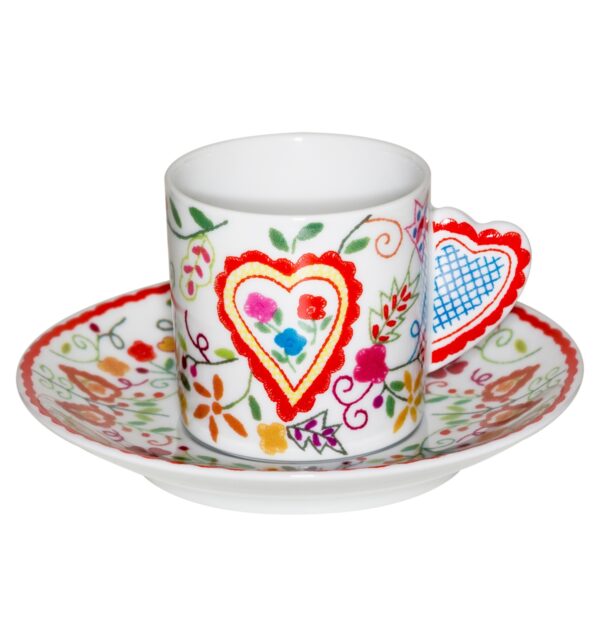 Set of 4 Coffee Cup & Saucer