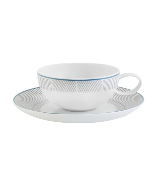 Tea Cup and Saucer Blue ( Set Of 4 )