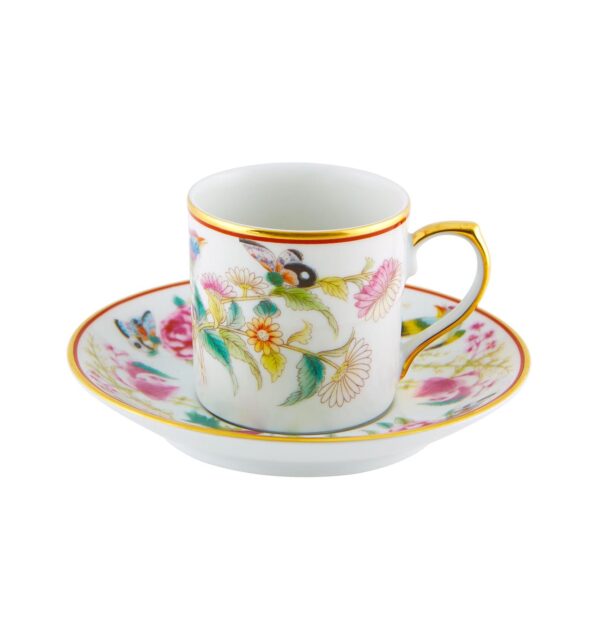 Coffee Cup and Saucer Flowers